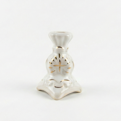 White Ceramic Pawn Candle Holder