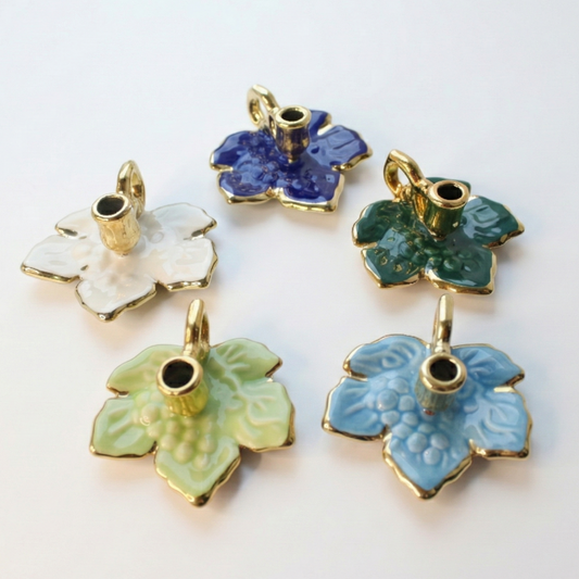 Ceramic Leaf Candle Holder