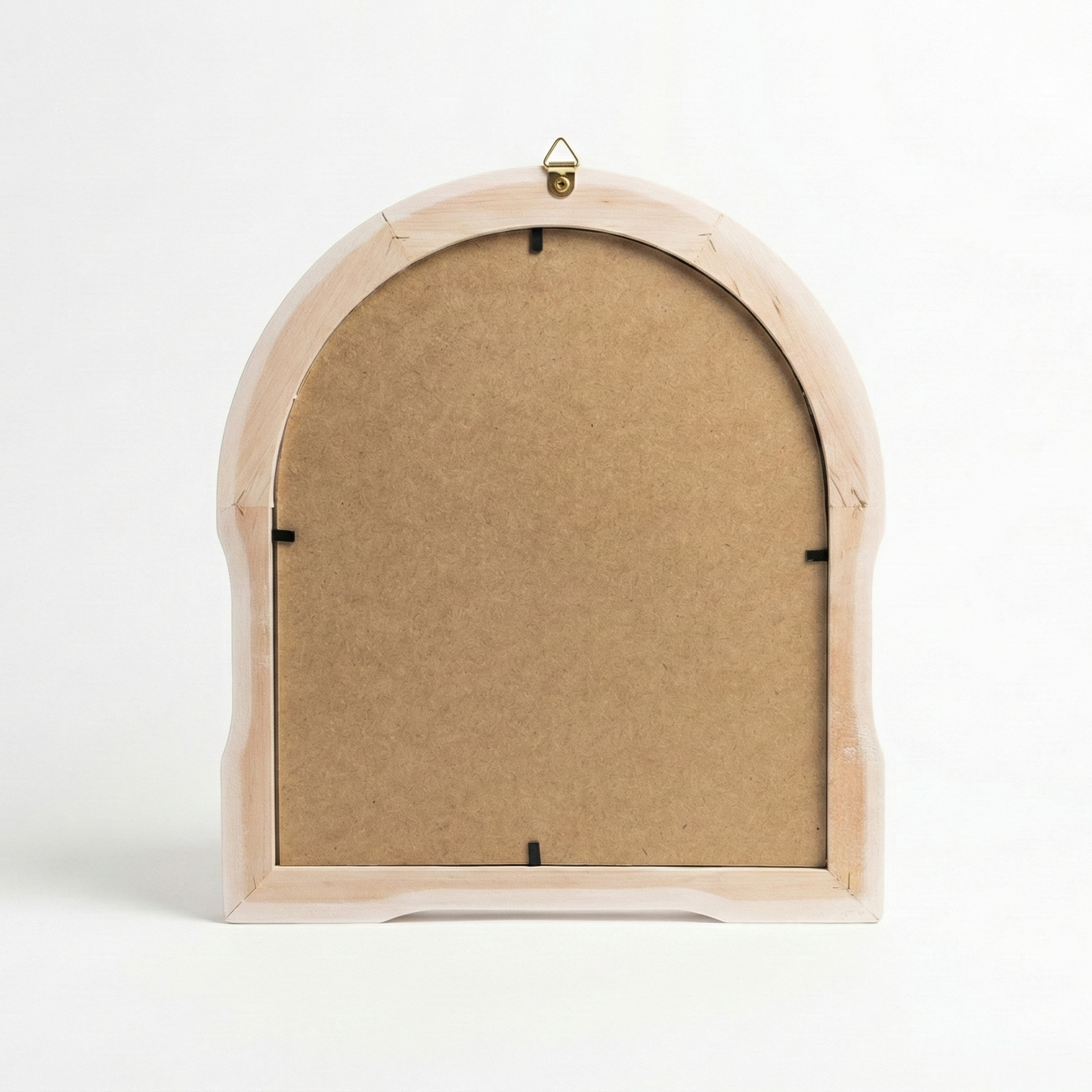 Saint Nicholas Silver Icon in Arched Kiot 27x24 cm