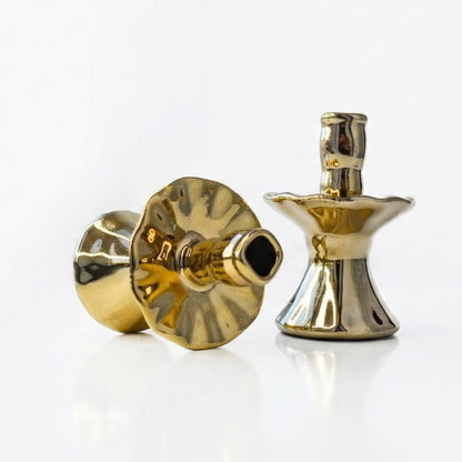 Gold Ceramic Ballerina Candle Holder