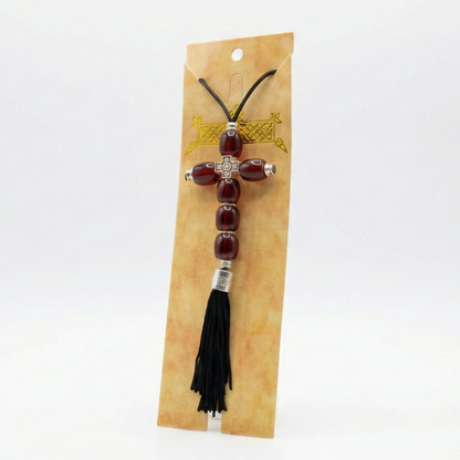 Cross-shaped car rearview mirror pendant
