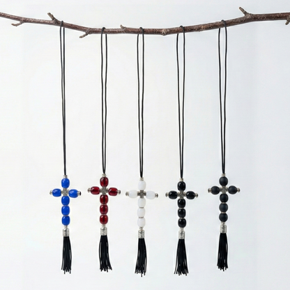 Cross-shaped car rearview mirror pendant