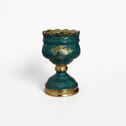 Ceramic Lampada with Gold Decal