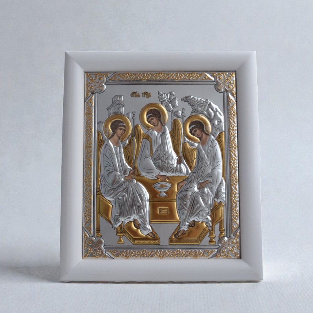 Икона Святая Троица в киоте 18x21 см