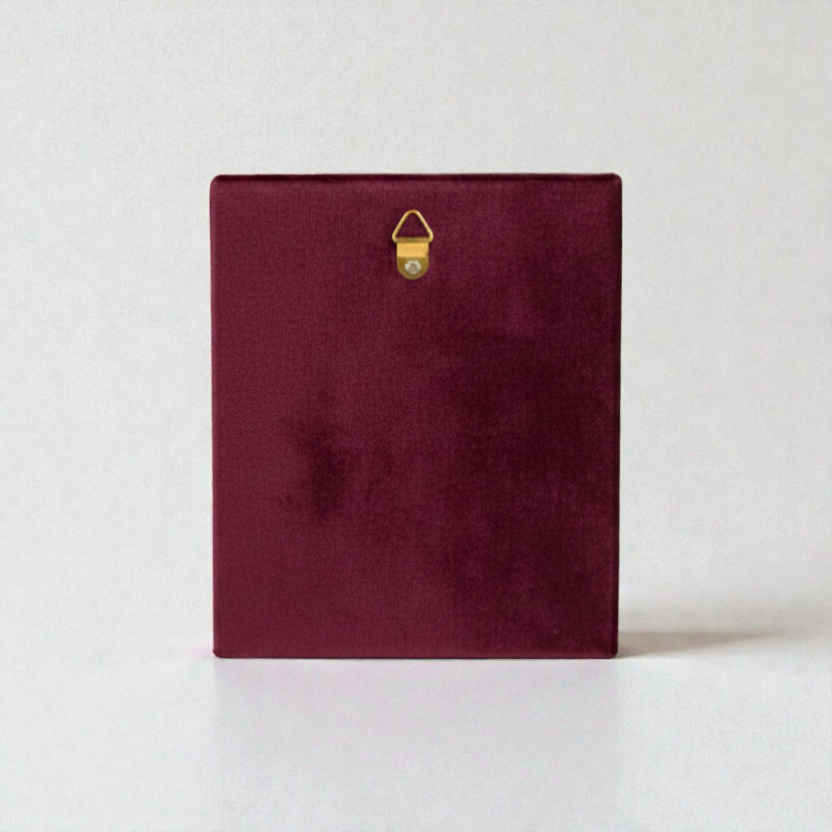 Saint Nicholas Icon in Velvet Frame 18x21 cm