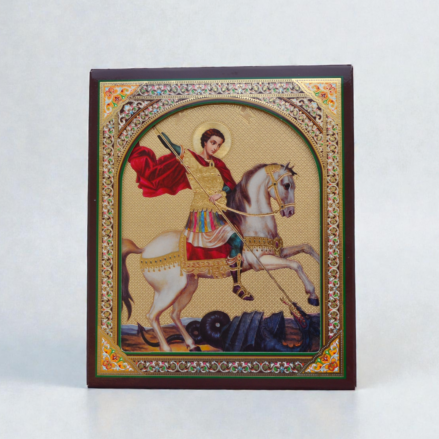 Saint George the Victorious Icon on Wood 10x12 cm