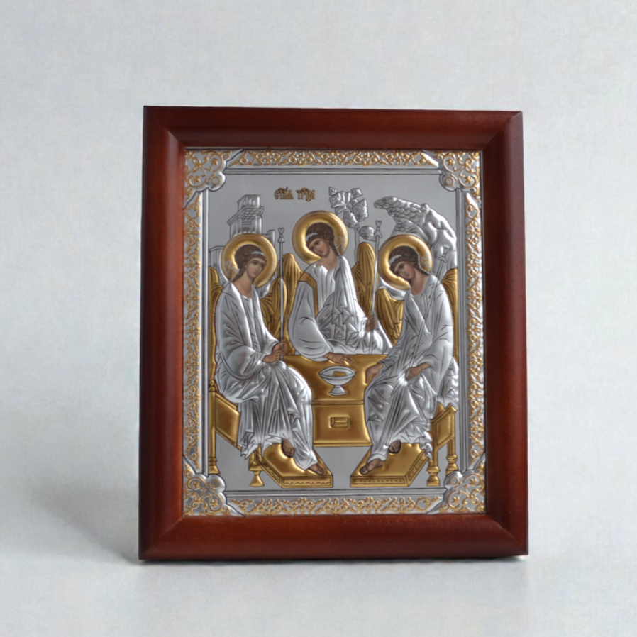 Икона Святая Троица в киоте 18x21 см