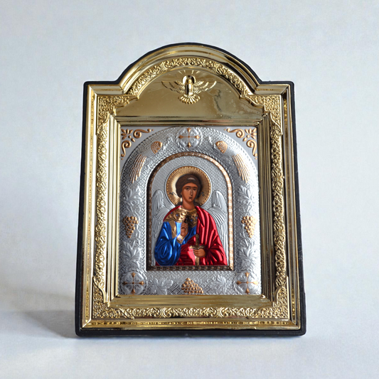 Guardian Angel Icon in plastic frame 13.5×18.5 cm