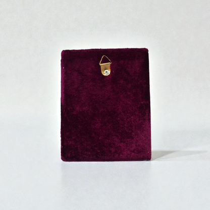 Saint George the Victorious Icon in Velvet Frame 9x12 cm