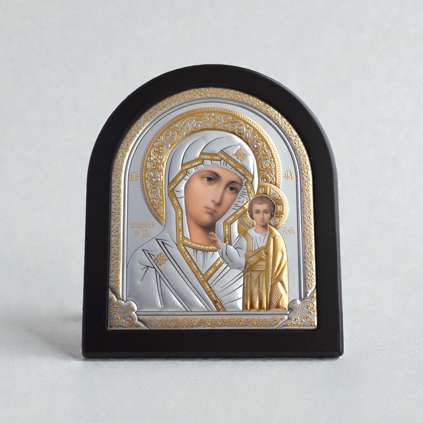 Wedding Icon Pair in Wood Frame 20x17 cm