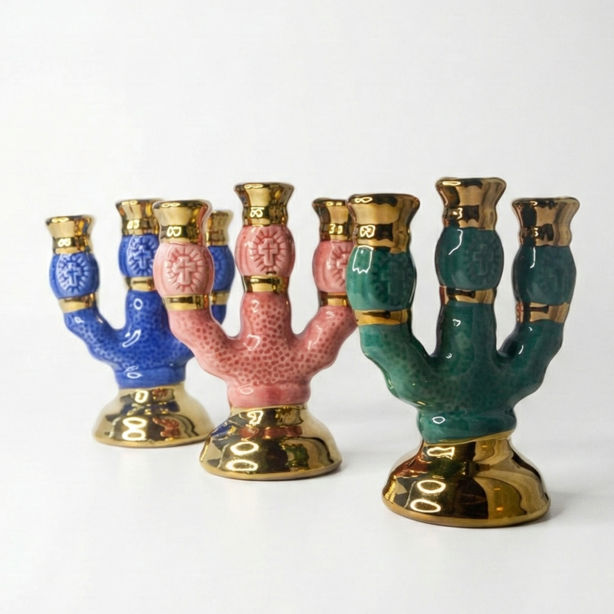Ceramic Three-Candle Holder