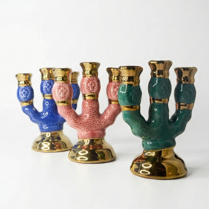 Ceramic Three-Candle Holder