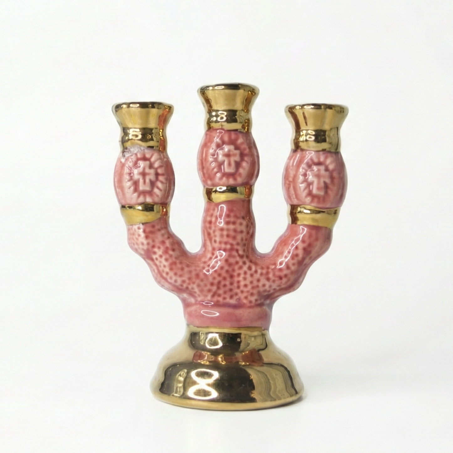 Ceramic Three-Candle Holder