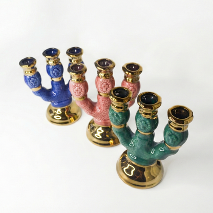 Ceramic Three-Candle Holder