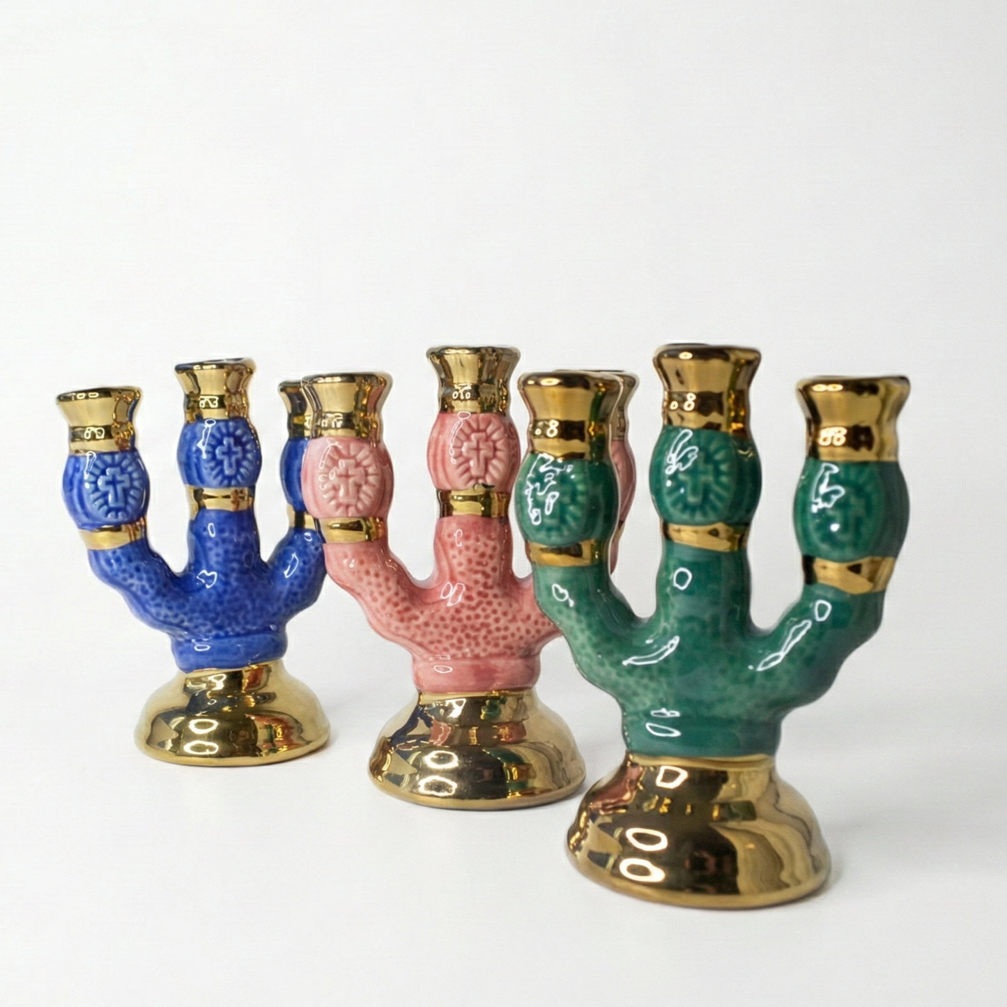 Ceramic Three-Candle Holder