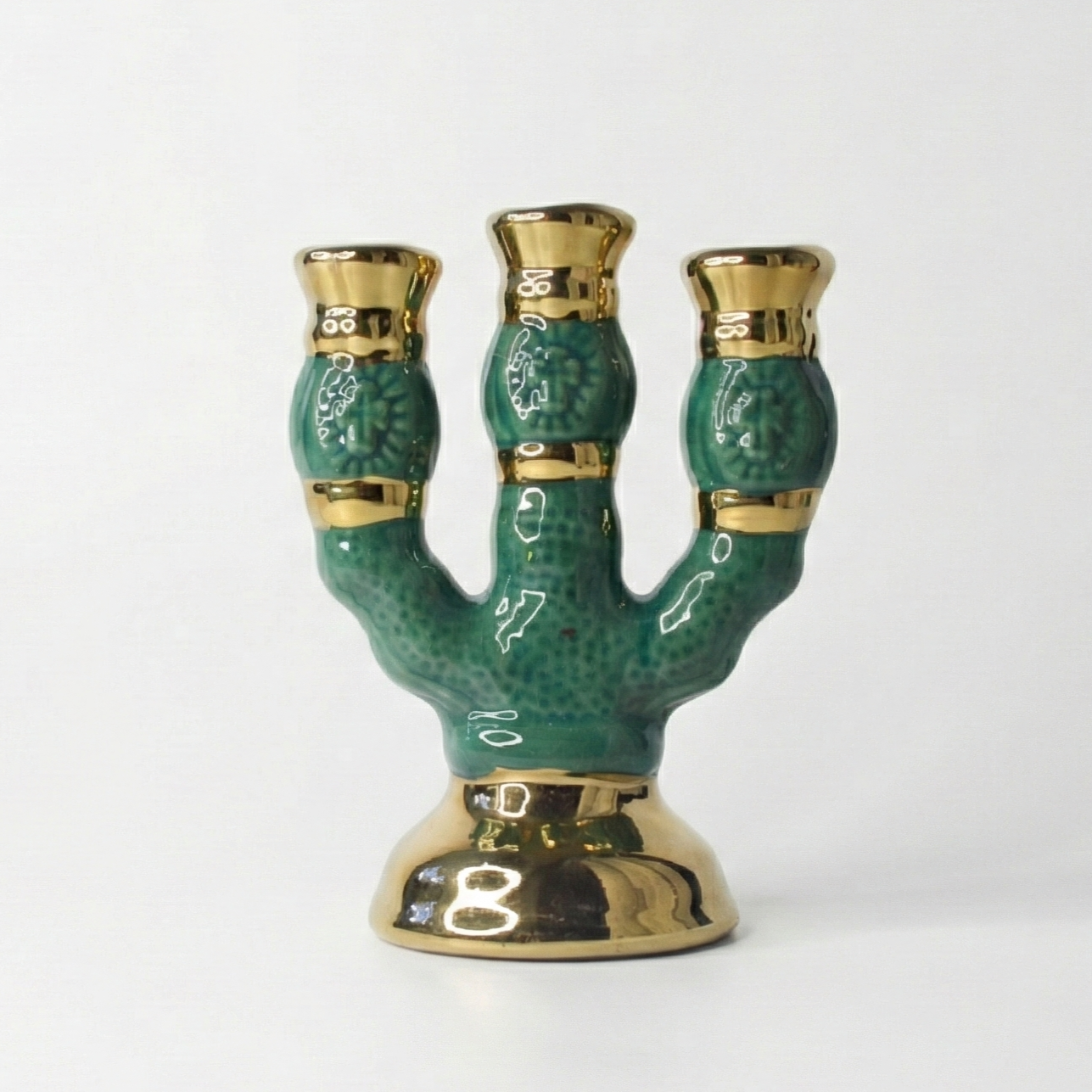 Ceramic Three-Candle Holder
